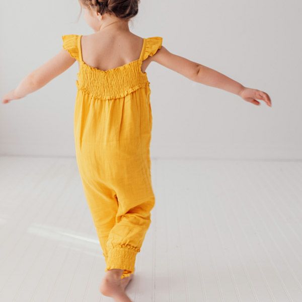 オーガニックコットン キッズモスリン サロペットパンツ