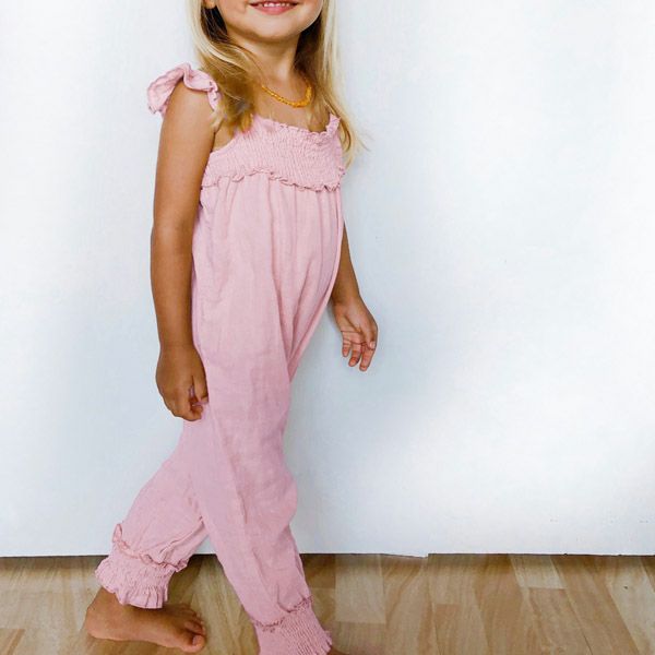 オーガニックコットン キッズモスリン サロペットパンツ