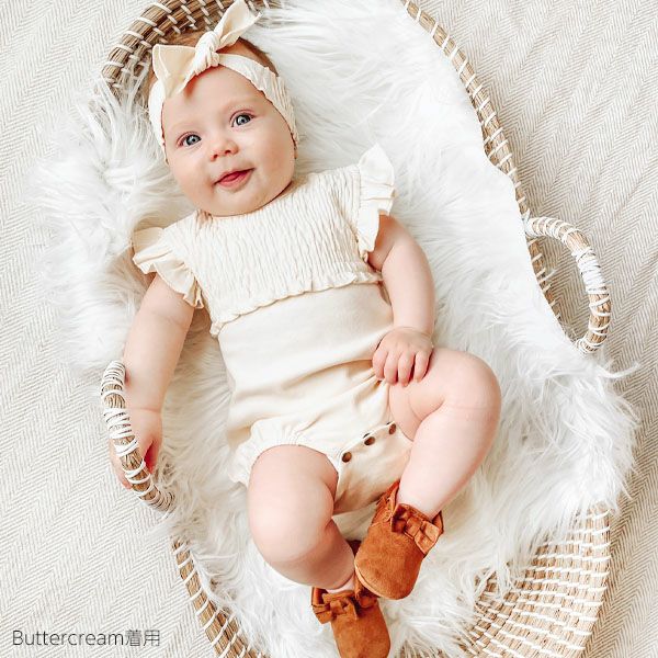 オーガニックコットン ベビースモッキング ヘッドバンド