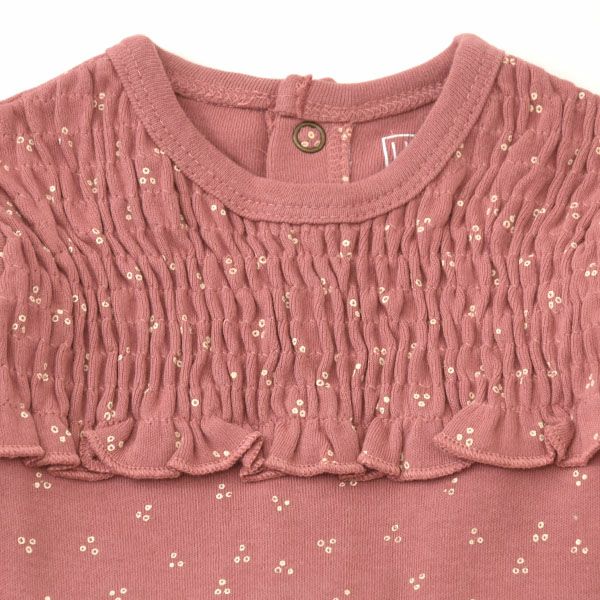 オーガニックコットン ベビースモッキング 足つきカバーオール Print（長袖）