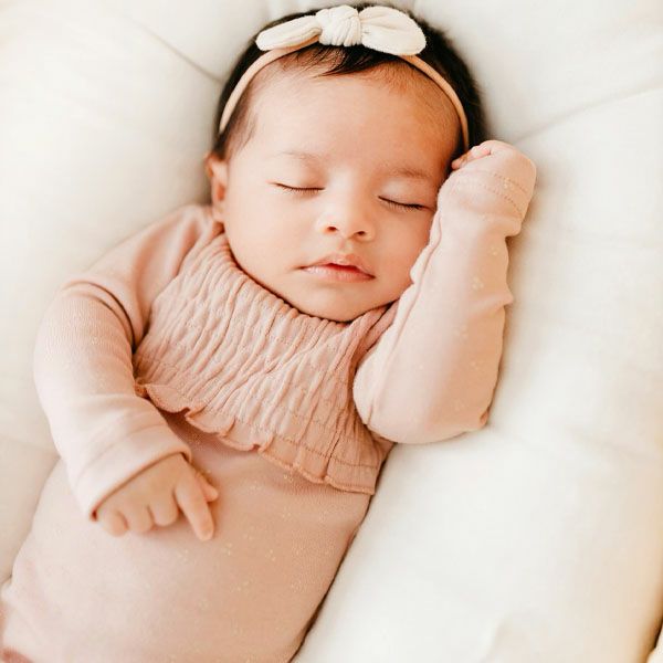 オーガニックコットン ベビースモッキング 足つきカバーオール Print（長袖）