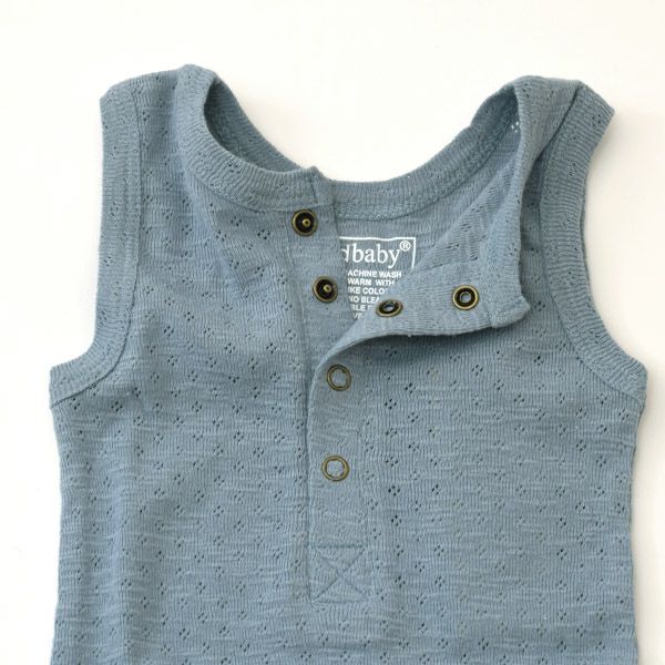 オーガニックコットン ベビーポインテル ノースリーブロンパース