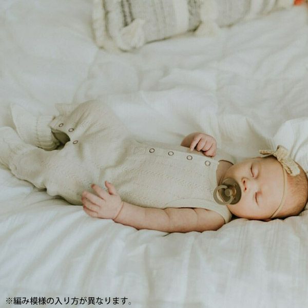 オーガニックコットン ベビーポインテル ノースリーブロンパース