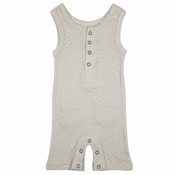 オーガニックコットン ベビーポインテル ノースリーブロンパース