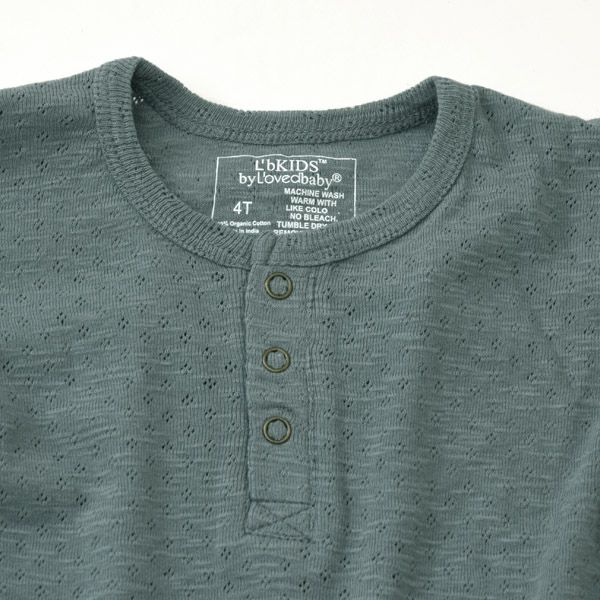 オーガニックコットン キッズポインテル ヘンリーネックTシャツ（半袖）