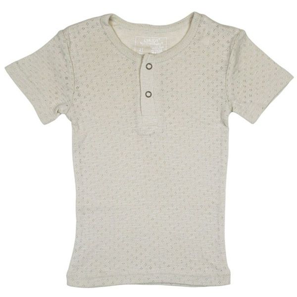 オーガニックコットン キッズポインテル ヘンリーネックTシャツ（半袖）