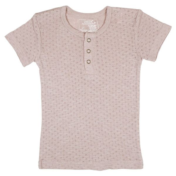 オーガニックコットン キッズポインテル ヘンリーネックTシャツ（半袖）