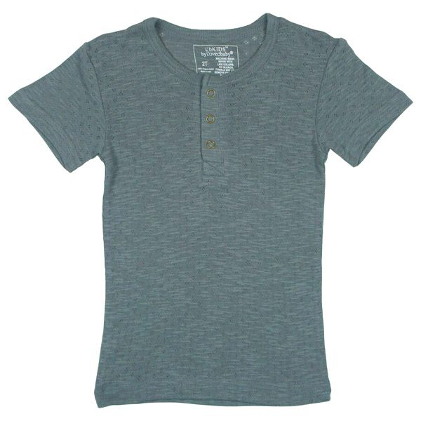 オーガニックコットン キッズポインテル ヘンリーネックTシャツ（半袖）