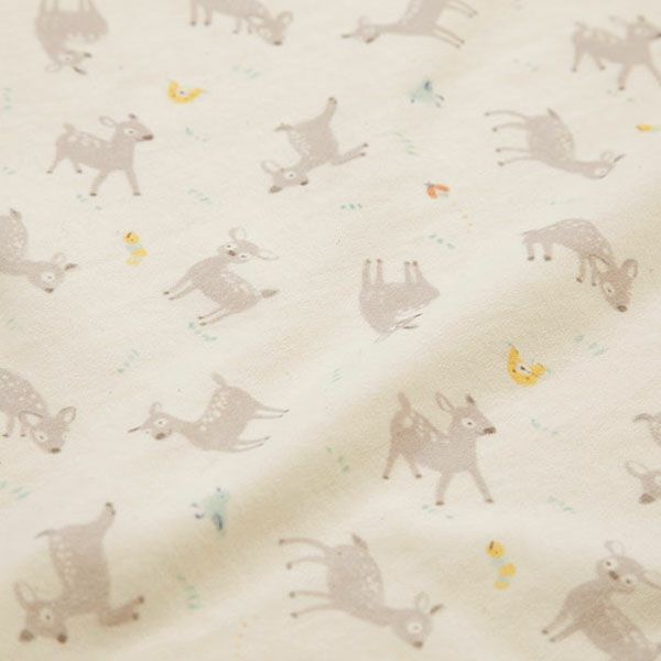 オーガニックコットン ベビーバンビプリントスタイ ナチュラル