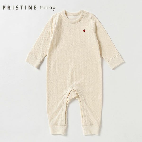 オーガニックコットン ベビーエアニットカバーオール ナチュラル 70-80