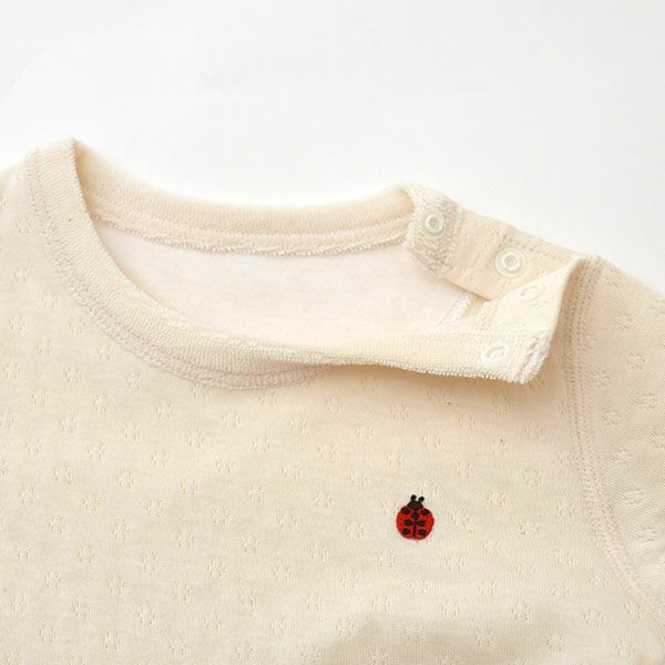 オーガニックコットン ベビーエアニットカバーオール ナチュラル 70-80