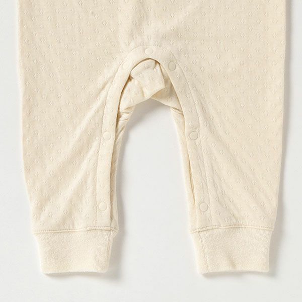 オーガニックコットン ベビーエアニットカバーオール ナチュラル 70-80