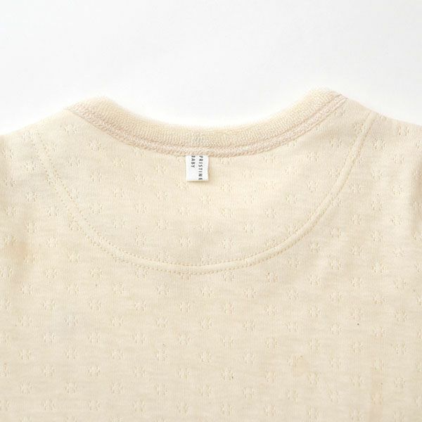 オーガニックコットン ベビーエアニットカバーオール ナチュラル 70-80