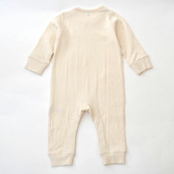 オーガニックコットン ベビーエアニットカバーオール ナチュラル 70-80