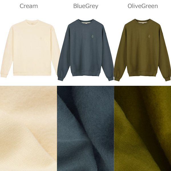 【SALE／20%OFF】 オーガニックコットン メンズ ドロップショルダースウェットシャツ