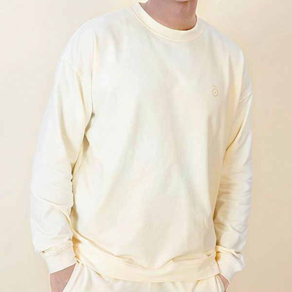 【SALE／20%OFF】 オーガニックコットン メンズ ドロップショルダースウェットシャツ