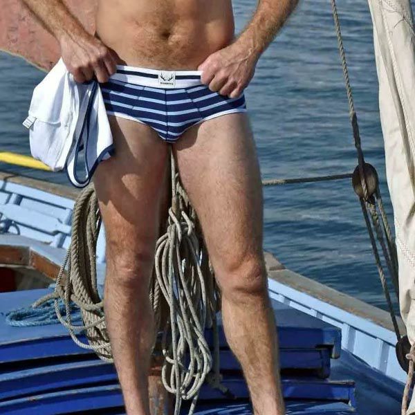 オーガニックコットン メンズブリーフ NAUTICAL Stripes