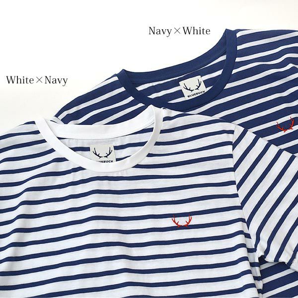 オーガニックコットン メンズクルーネックＴシャツ Stripes(半袖)