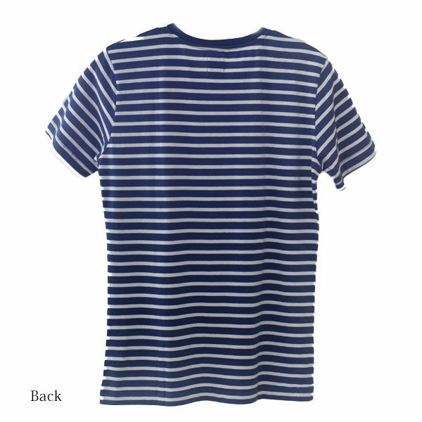 オーガニックコットン メンズクルーネックＴシャツ Stripes(半袖)