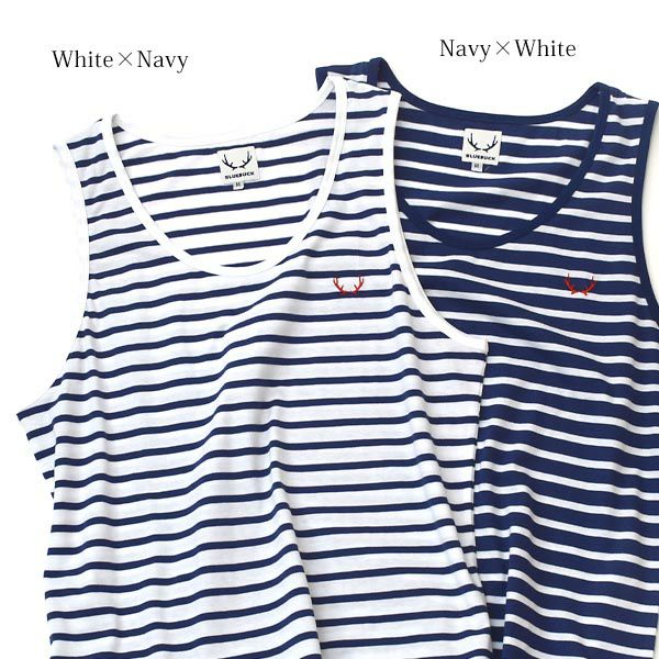 オーガニックコットン メンズタンクトップ Stripes