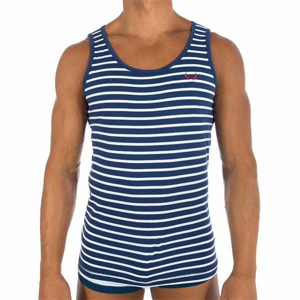 オーガニックコットン メンズタンクトップ Stripes