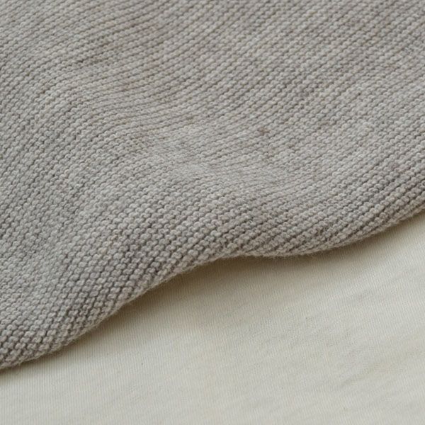 オーガニックコットン＆ヤク ガーターニットケープ グレー 80-90