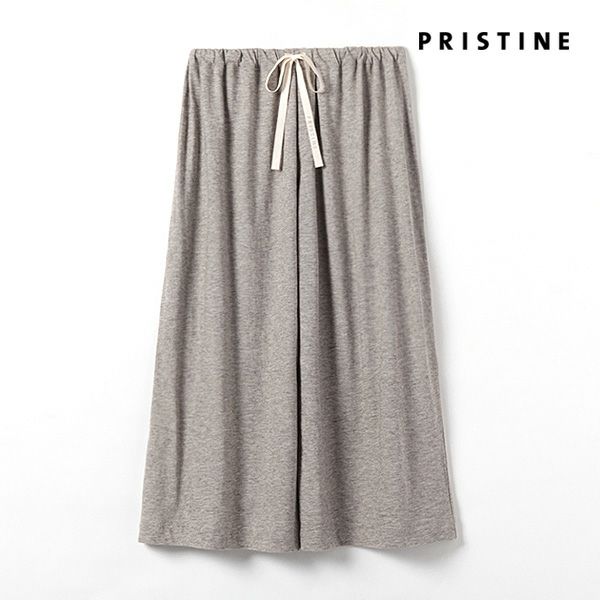 オーガニックコットン＆ヤク ギャザーパンツ グレー M