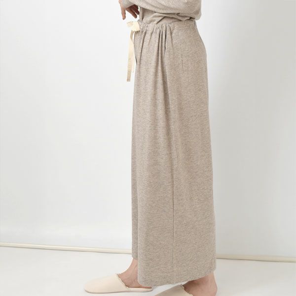 オーガニックコットン＆ヤク ギャザーパンツ グレー M