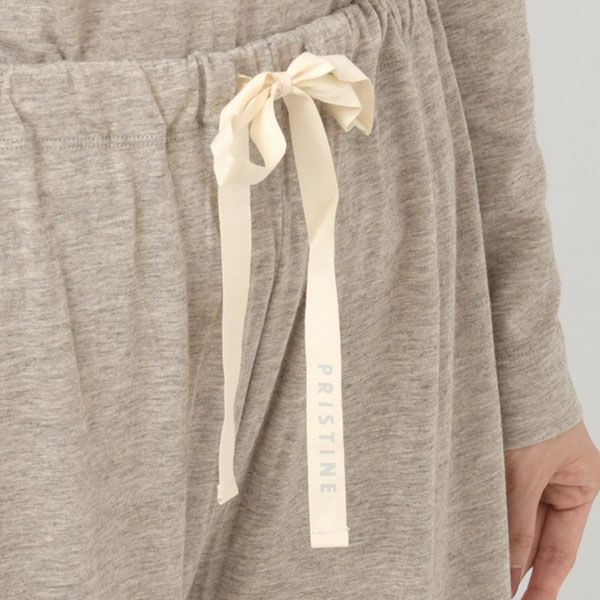 オーガニックコットン＆ヤク ギャザーパンツ グレー M