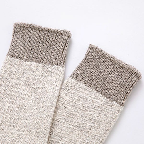 オーガニックコットン＆ヤク メンズローゲージリブソックス