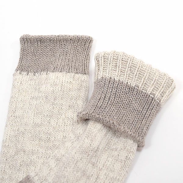 オーガニックコットン＆ヤク メンズローゲージリブソックス