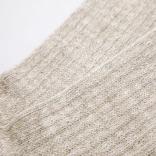 オーガニックコットン＆ヤク メンズローゲージリブソックス