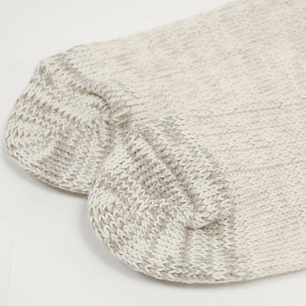 オーガニックコットン＆ヤク メンズローゲージリブソックス