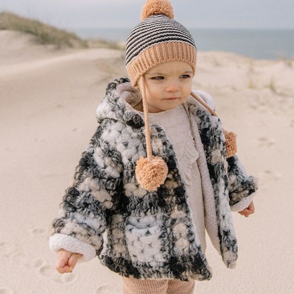 オーガニックコットン ベビー フローラルジャガードブラウス(長袖)