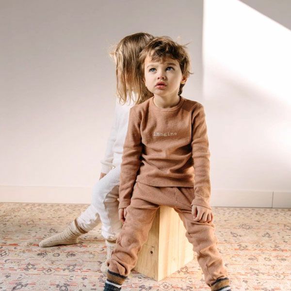 オーガニックコットン キッズ ソフトリブホームセット(長袖)