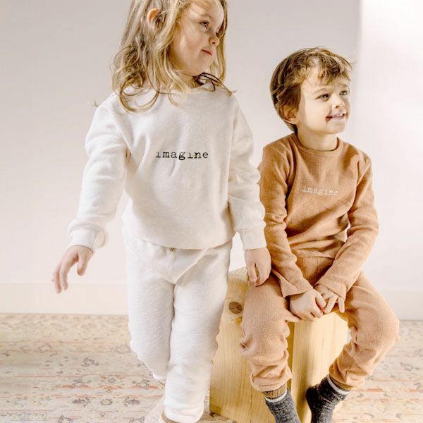 オーガニックコットン キッズ ソフトリブホームセット(長袖)