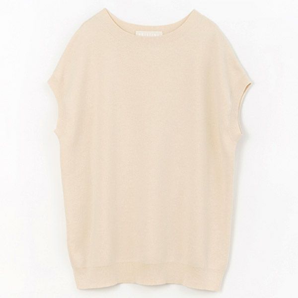 オーガニックコットン カステラニットベスト ナチュラル M