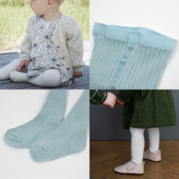 オーガニックコットン ベビーリブタイツ