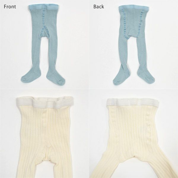 オーガニックコットン ベビーリブタイツ