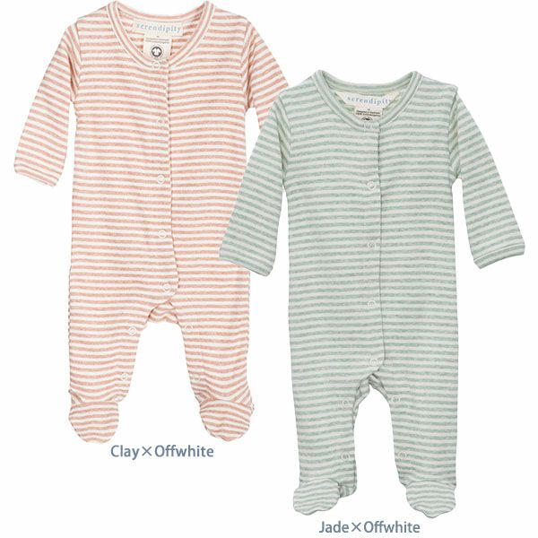 オーガニックコットン ベビー フライス足つきカバーオール