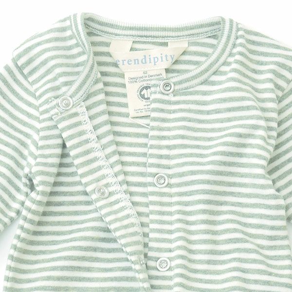 オーガニックコットン ベビー フライス足つきカバーオール