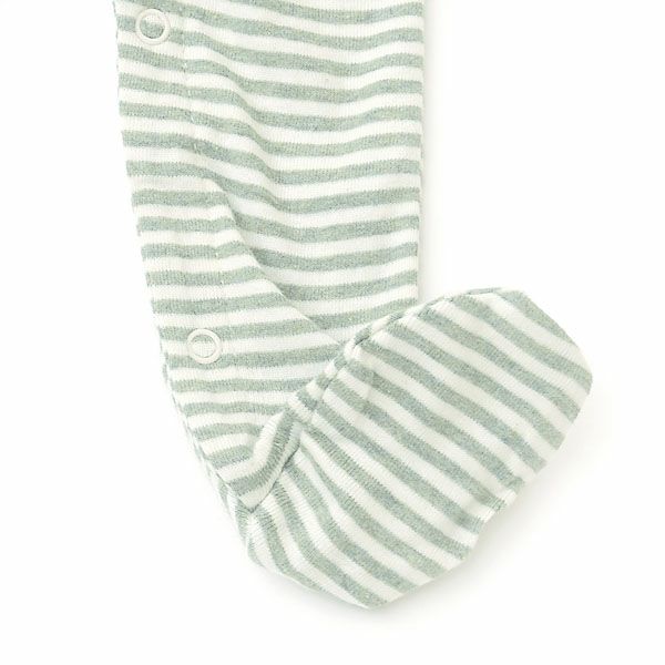 オーガニックコットン ベビー フライス足つきカバーオール