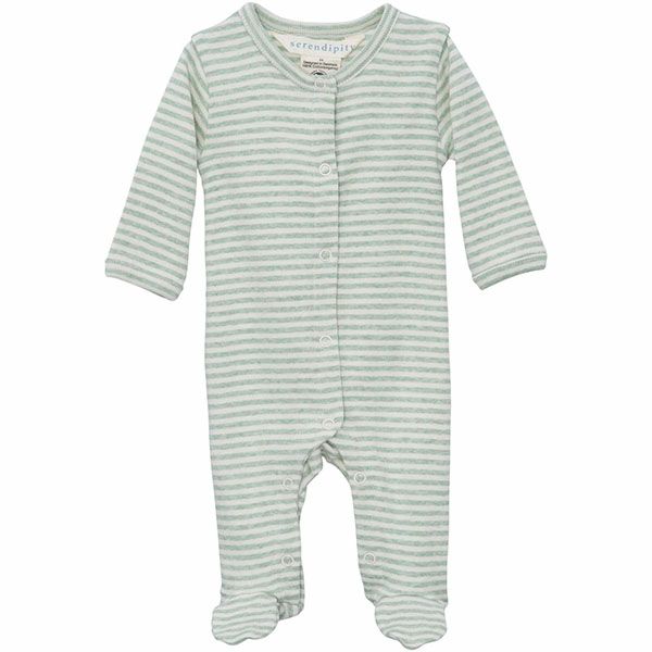 オーガニックコットン ベビー フライス足つきカバーオール