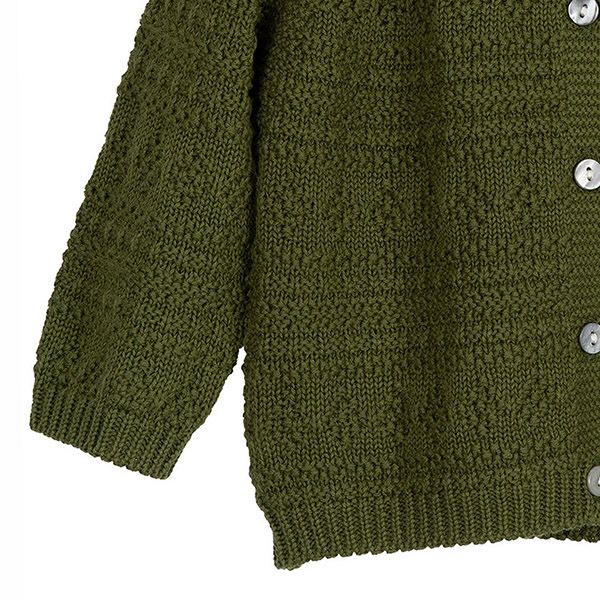 オーガニックコットン ベビー ニットカーディガン