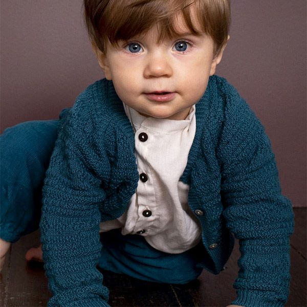 オーガニックコットン ベビー ニットカーディガン
