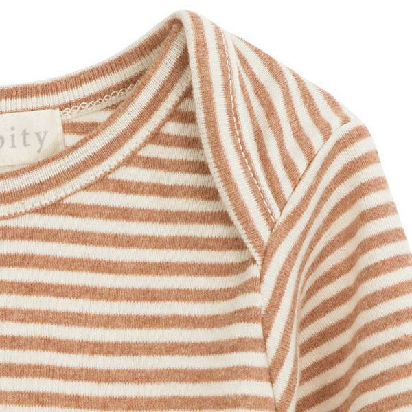 オーガニックコットン ベビー フライスＴシャツ(長袖)Stripe