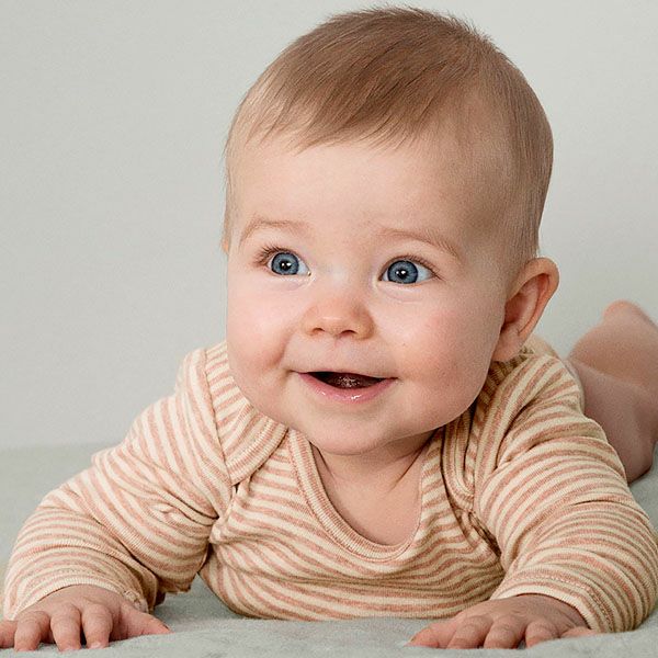 オーガニックコットン ベビー フライスＴシャツ(長袖)Stripe