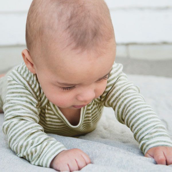 オーガニックコットン ベビー フライスＴシャツ(長袖)Stripe