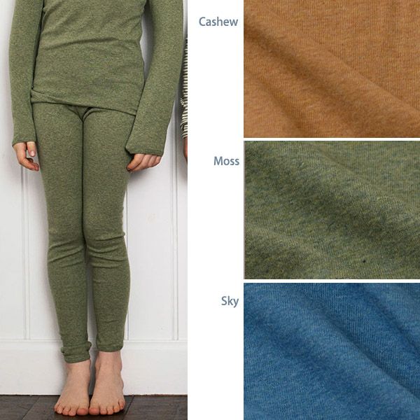 オーガニックコットン キッズフライスレギンス