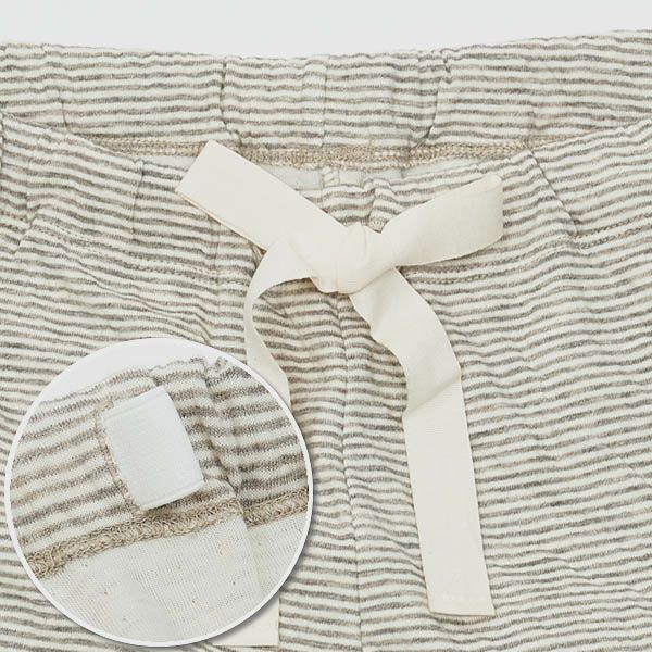 オーガニックコットン＆ヤク メンズエアニットボーダーパジャマ